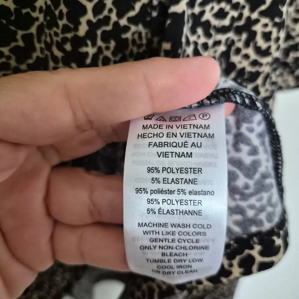 Michael Kors Animal Print Short Sleeves Wrap Mini dress Size XL